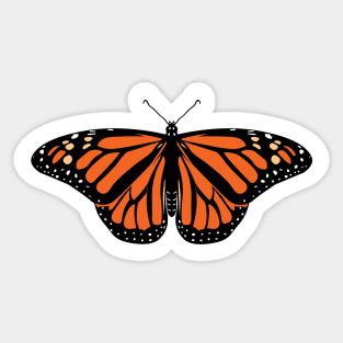 🦋 Royal Monarch Butterfly with Wings Spread Open Sticker